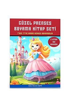 Güzel Prenses Boyama Kitap Seti (3 Süper Kitap)