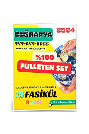 Coğrafya Fulleten Eğitim Seti (TYT-AYT-KPSS) – Renkli