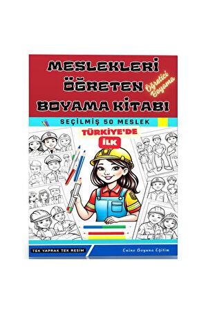 Meslekleri Öğreten Boyama Kitabı (50 Süper Meslek)