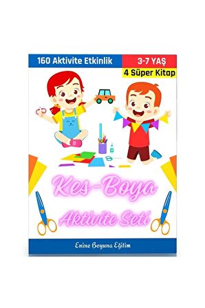 Okul Öncesi KES BOYA Aktivite Seti (4 Süper Kitap)