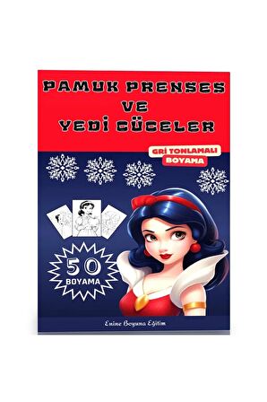 Pamuk Prenses ve Yedi Cüceler BOYAMA Kitabı (50 TAM Sayfa Boyama)