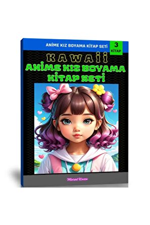 Kawaii Anime Kız Boyama Kitap Seti (2 Kitap)