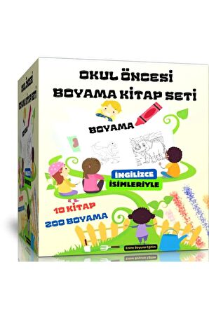 Okul Öncesi Boyama Kitapları Seti (10 Kitap)