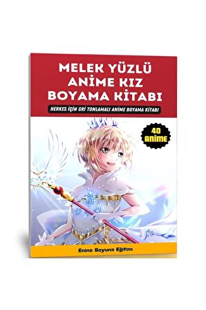 Melek Yüzlü ANİME Boyama Kitabı (50 Boyama Sayfası)