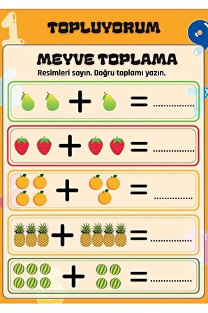 Okul Öncesi-1.ve2.Sınıflar MATEMATİK Tekrar Kitabı (YAZ-SİL)