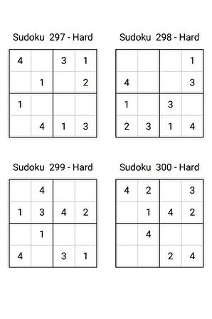 Çocuklar İçin 4x4 Sudoku Kitabı (360 Sudoku)