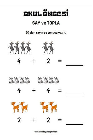 Okul Öncesi ve Birinci Sınıflar Matematik Başlangıç Seti