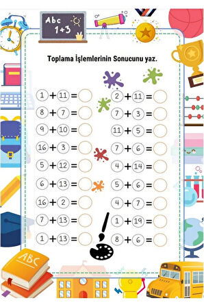 İşlemlerle Matematik YAZ-SİL Kitabı (Okul Öncesi ve 1-2-3. Sınıflar)