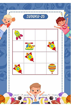 Çocuklar İçin Sudoku Kitabı (Cırt Cırtlı) 4-12 Yaş İçindir.