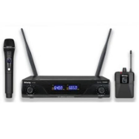 König K-700 E-Y Profesyonel 663-694Mhz 1 El + 1 Yaka 2 Kanal Uhf 2X50 Kablosuz Telsiz Mikrofon