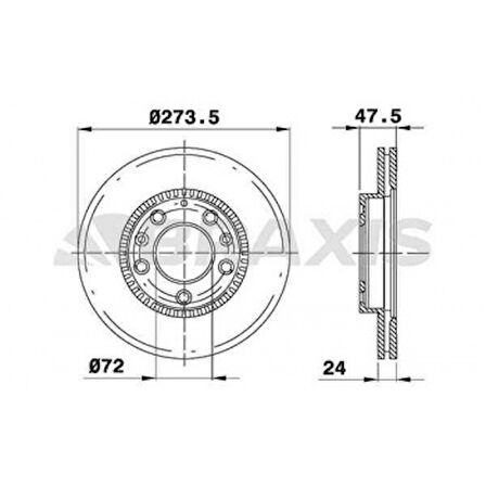 Mazda On Fren Aynası Havalı Nissan Primera P12 03-10 X-Traıl 01-10 Maxıma 10-> (280x5) - Braxıs Ae0422