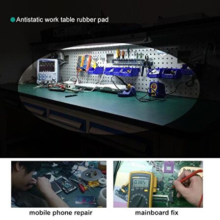 Antistatik Mat,Teknik Servis Yanmaz Masa Örtüsü MAVİ 100cmX80cm