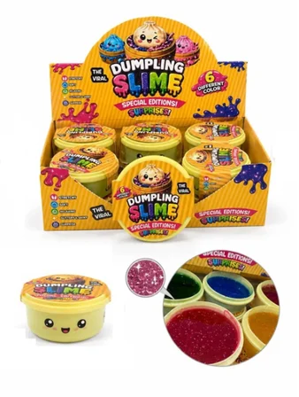 Dumpling Eğlenceli Stres Atıcı Çin Mantısı Slime Simli - 2 adet