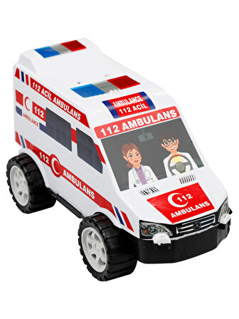 Can Oyuncak Plastik Ambulans Beyaz