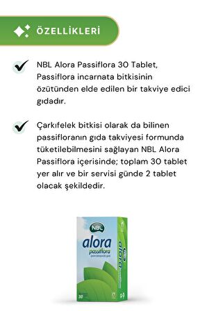 NBL Alora Passiflora 30 Tablet 2'li Paket