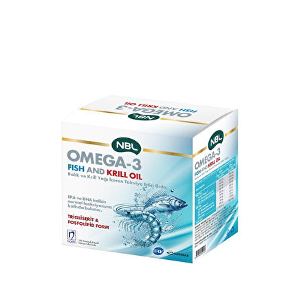 NBL Omega 3 Fish/Krill Oil 100 Kapsül