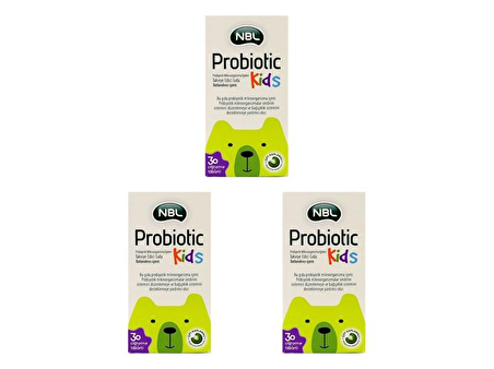 NBL Probiotic Kids 30 Çiğneme Tableti x 3 Adet