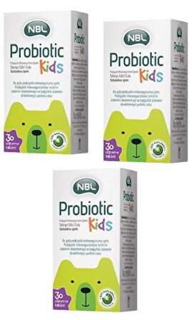 NBL Probiotic Kids 30 Çiğneme Tableti 3'lü