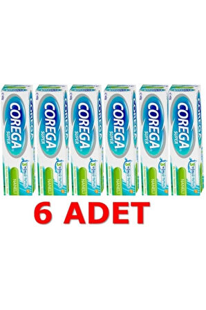 Super Diş Protez Yapıştırıcı Naneli Krem 40gr X 6adet