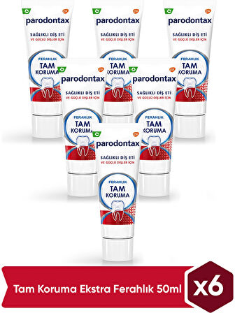 Parodontax Ferahlık Tam Koruma Diş Macunu 50Ml X6 ADET