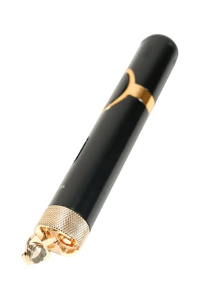 Parmida Tek Torch Pürmüz Siyah Gold Delici Sehpahlı Metal Puro Çakmağı TR10037