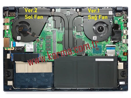 ASUS VivoBook X571G X571GT RX571GT FX571GT NX571GT K571 Notebook CPU Fanı Ver.1 (Sağ Fan)