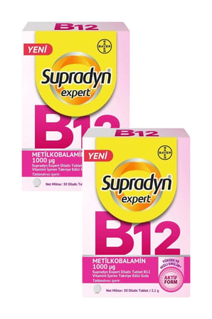 Supradyn Expert Vitamin B12 30 Dilaltı Tablet x 2 Adet
