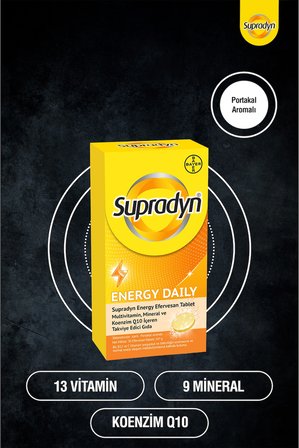 30 Efervesan Tablet | Koenzim Q10, Multivitamin Ve Mineral Içeren Takviye Edici Gıda