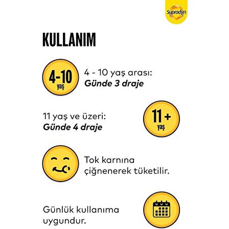 Supradyn Kids 60 Çiğnenebilir Draje 3'lü Paket