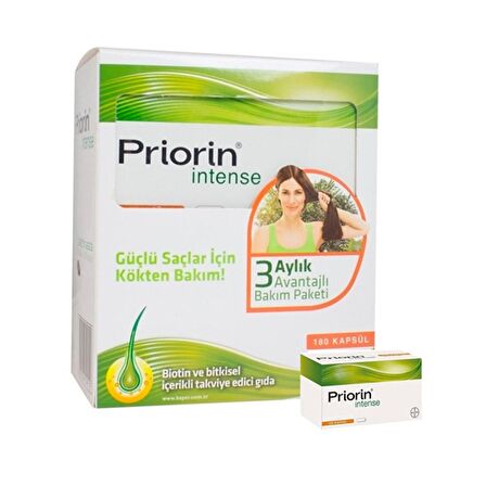 Priorin Intense Avantajlı Paket 60 + 120 Kapsül