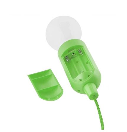 YEŞİL RENK PİLLİ İP ASKILI BEYAZ IŞIK LED LAMBA