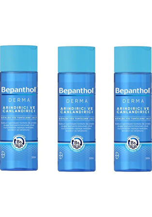 Bepanthol Derma Arındırıcı Canlandırıcı Günlük Yüz Temizleme Jeli 3 x 200 ML