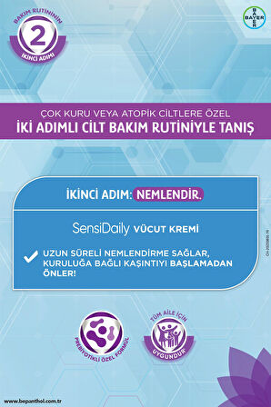 SensiDaily Yüz ve Vücut Temizleme Jeli 200ml - SensiWash Çok Kuru Atopik Ciltler, Günlük Vücut Bakım