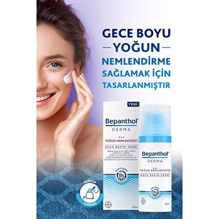 Bepanthol Derma Yoğun Nemlendirici Gece Bakım Kremi 50 Ml