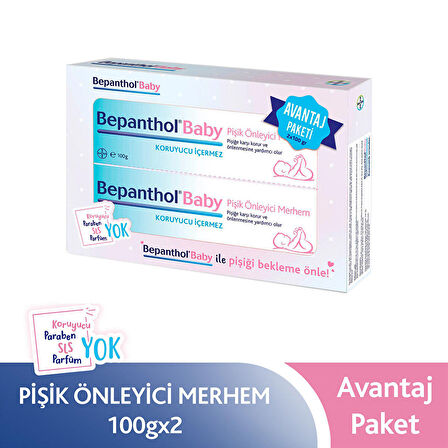 Bepanthol Baby Pişik Önleyici Merhem 2x100 gr Combo Avantaj Paketi