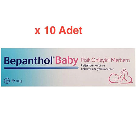 Bepanthol Baby Pişik Önleyici Merhem 100 gr 10 Adet