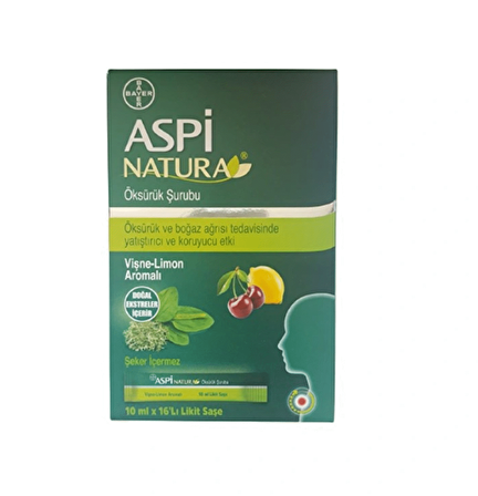 Aspi NATURA10 mlx16 Likit Saşe(Vişne-Limon Aromalı)