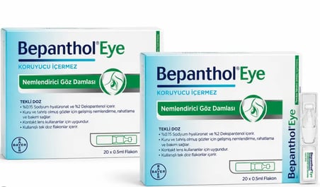 Bepanthol Eye Göz Damlası 0,5 ml x 20 Flakon - 2 Adet