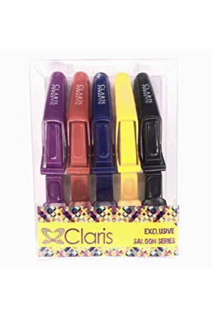 C-32201 Yarasa Saç Pensi Renkli 5li