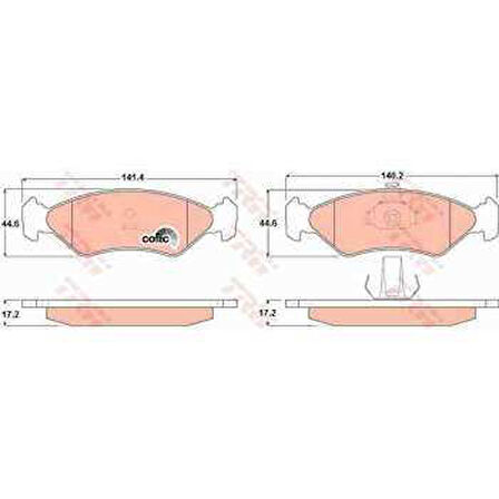 Ford On Fren Balatası Fiesta 89> 02 Ford Ka 96>08 Mazda 121 III 96>03 - Trw Gdb1221