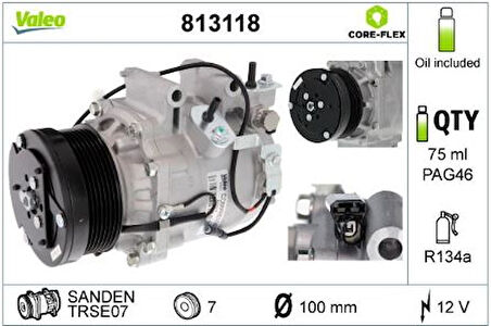 Honda Klima Kompresoru Honda CIVIC VII 1.4-1.6-1.8 2006-2012 - Valeo 813118