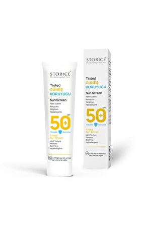 Storice Sun Screen 50+ Faktör Yaşlanma Karşıtı Tüm Cilt Tipleri İçin Renkli Yüz Güneş Koruyucu Krem 40 ml