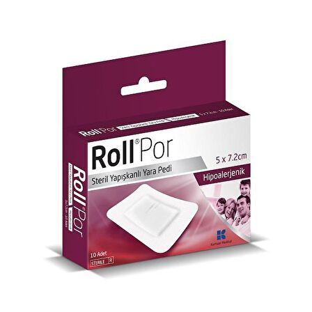 ROLL POR 5X7.2 CM Steril Yapışkanlı Yara Pedi 10 Adet