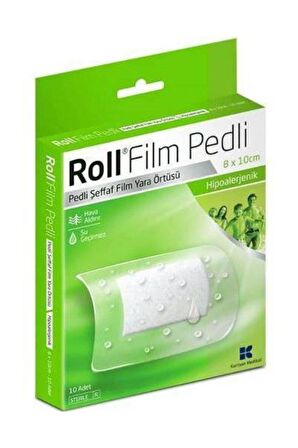 Film Pedli 8x10 - Steril - Su Geçirmez - Yara Sargısı- Hipoalerjenik - 10 Adet