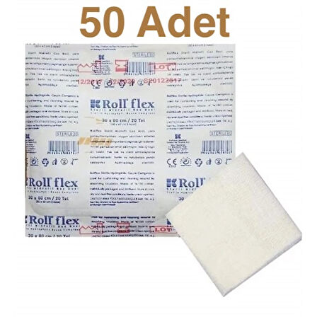 Roll Flex Steril Gazlı Bez 30cm x 80cm - 50 Adet