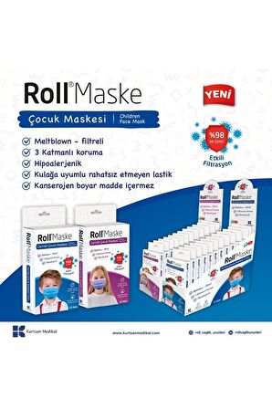 Roll Maske Çocuk ( Erkek ) 1 Kutu