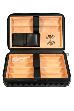 Colibri Quasar Siyah Puro Taşıma Çantası & Seyahat Humidoru - TR9756