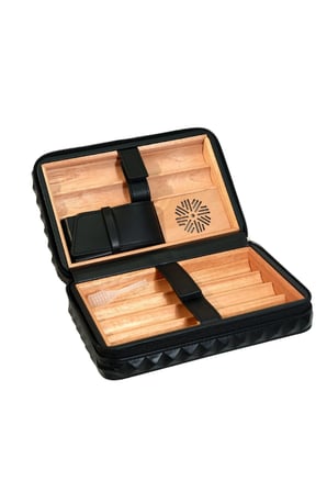 Colibri Quasar Siyah Puro Taşıma Çantası & Seyahat Humidoru - TR9756