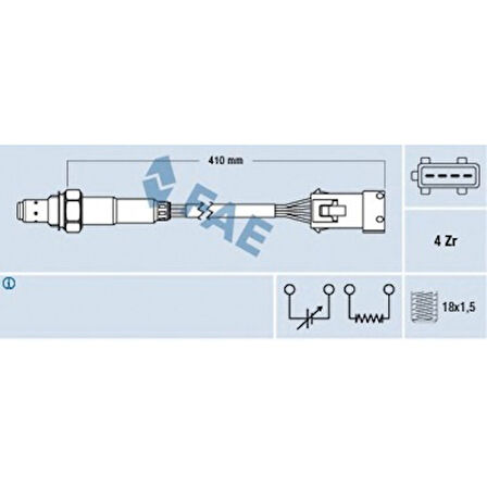 Psa Oksıjen Sensoru C2 C3 II C3 III C3 Plurıel Nemo Fiorıno Bipper P206 P206+ (t3e) Plus P207 P1007 Part - Fae 77432
