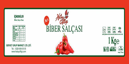 Hatay Çiftliği Acı Biber Salça 1000gr